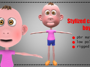 Stylized Cartoon boy 3D Models