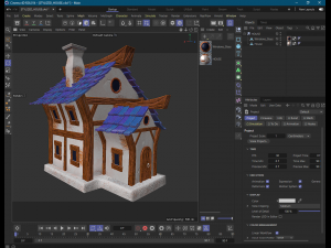 Stylized House with PBR materials Low-poly 3D Model