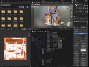 Stylized House with PBR materials Low-poly 3D Model