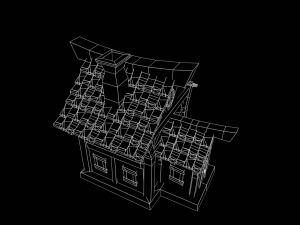 Stylized House with PBR materials Low-poly 3D Model