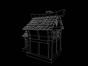 Stylized House with PBR materials Low-poly 3D Model