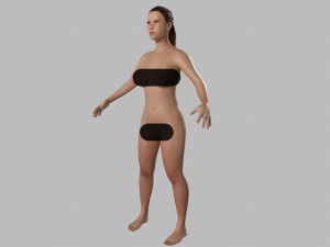 Realistic Asian Woman rigged 3D Модель