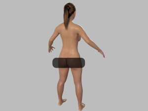 Realistic Asian Woman rigged 3D Модель