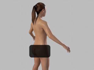 Realistic Asian Woman rigged 3D Модель
