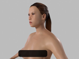 Realistic Asian Woman rigged 3D Модель