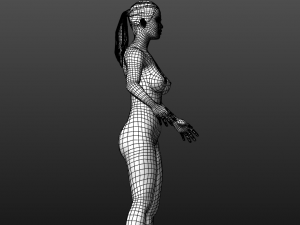 Realistic Asian Woman rigged 3D Модель