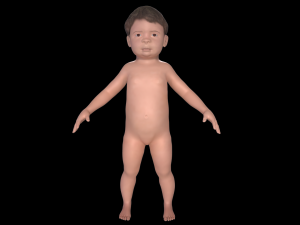 Realistic Child rigged 3D Model