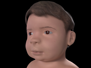 Realistic Child rigged 3D Model