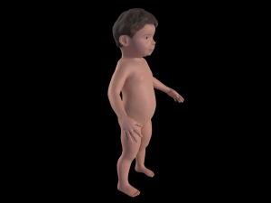 Realistic Child rigged 3D Model