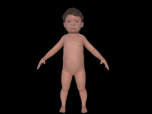 Realistic Child rigged 3D Model