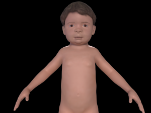 Realistic Child rigged 3D Model