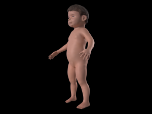 Realistic Child rigged 3D Model