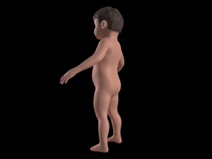 Realistic Child rigged 3D Model