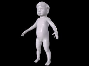 Realistic Child rigged 3D Model