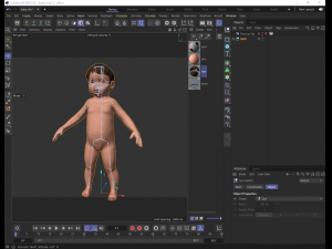 Realistic Child rigged 3D Model