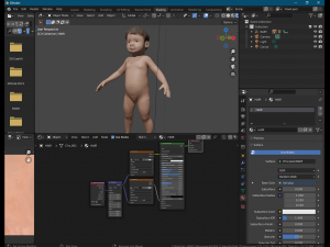 Realistic Child rigged 3D Model
