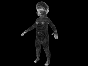 Realistic Child rigged 3D Model