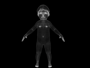 Realistic Child rigged 3D Model