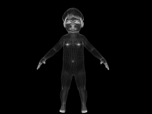 Realistic Child rigged 3D Model
