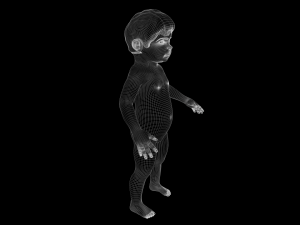 Realistic Child rigged 3D Model