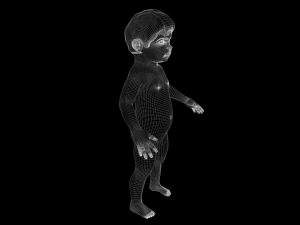 Realistic Child rigged 3D Model