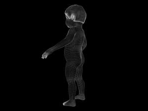 Realistic Child rigged 3D Model