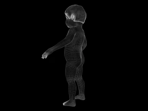Realistic Child rigged 3D Model
