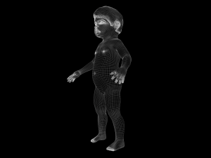 Realistic Child rigged 3D Model