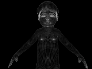 Realistic Child rigged 3D Model