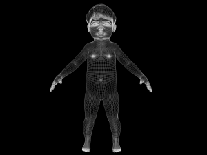 Realistic Child rigged 3D Model