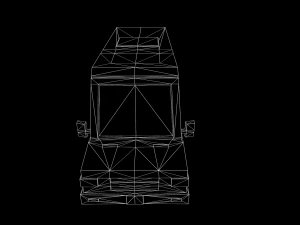Cartoon Black Bus Car 3D Model