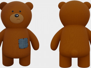 Toy Bear with PBR material Low poly 3D 모델