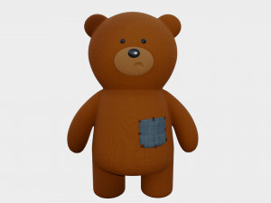 Toy Bear with PBR material Low poly 3D Model