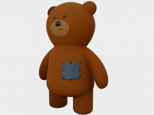 Toy Bear with PBR material Low poly 3D Model