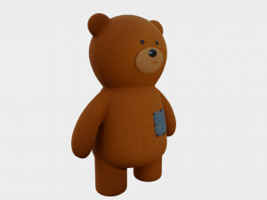 Toy Bear with PBR material Low poly 3D Model