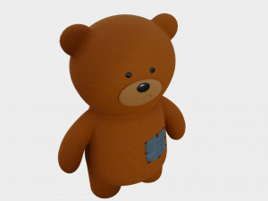Toy Bear with PBR material Low poly 3D Model