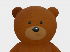 Toy Bear with PBR material Low poly 3D Model