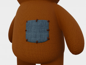 Toy Bear with PBR material Low poly 3D Model