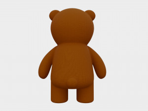 Toy Bear with PBR material Low poly 3D Model