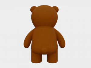 Toy Bear with PBR material Low poly 3D Model