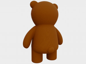 Toy Bear with PBR material Low poly 3D Model