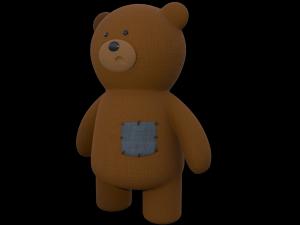 Toy Bear with PBR material Low poly 3D Model