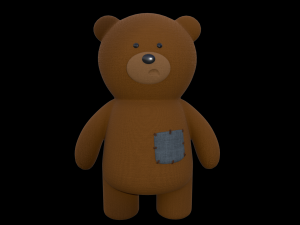 Toy Bear with PBR material Low poly 3D Model