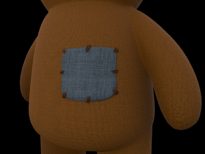 Toy Bear with PBR material Low poly 3D Model