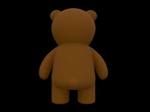 Toy Bear with PBR material Low poly 3D Model