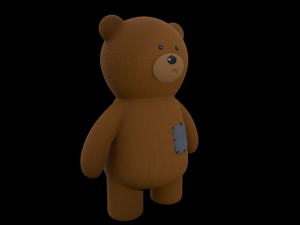 Toy Bear with PBR material Low poly 3D Model