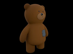 Toy Bear with PBR material Low poly 3D Model