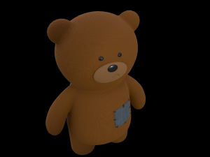 Toy Bear with PBR material Low poly 3D Model