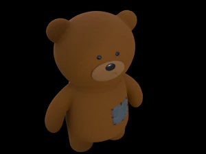 Toy Bear with PBR material Low poly 3D Model