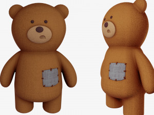Toy Bear with PBR material Low poly 3D Model